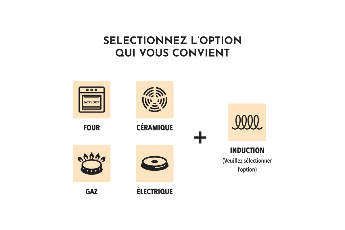 Poêle de cuisine haut de gamme induction gastrolux