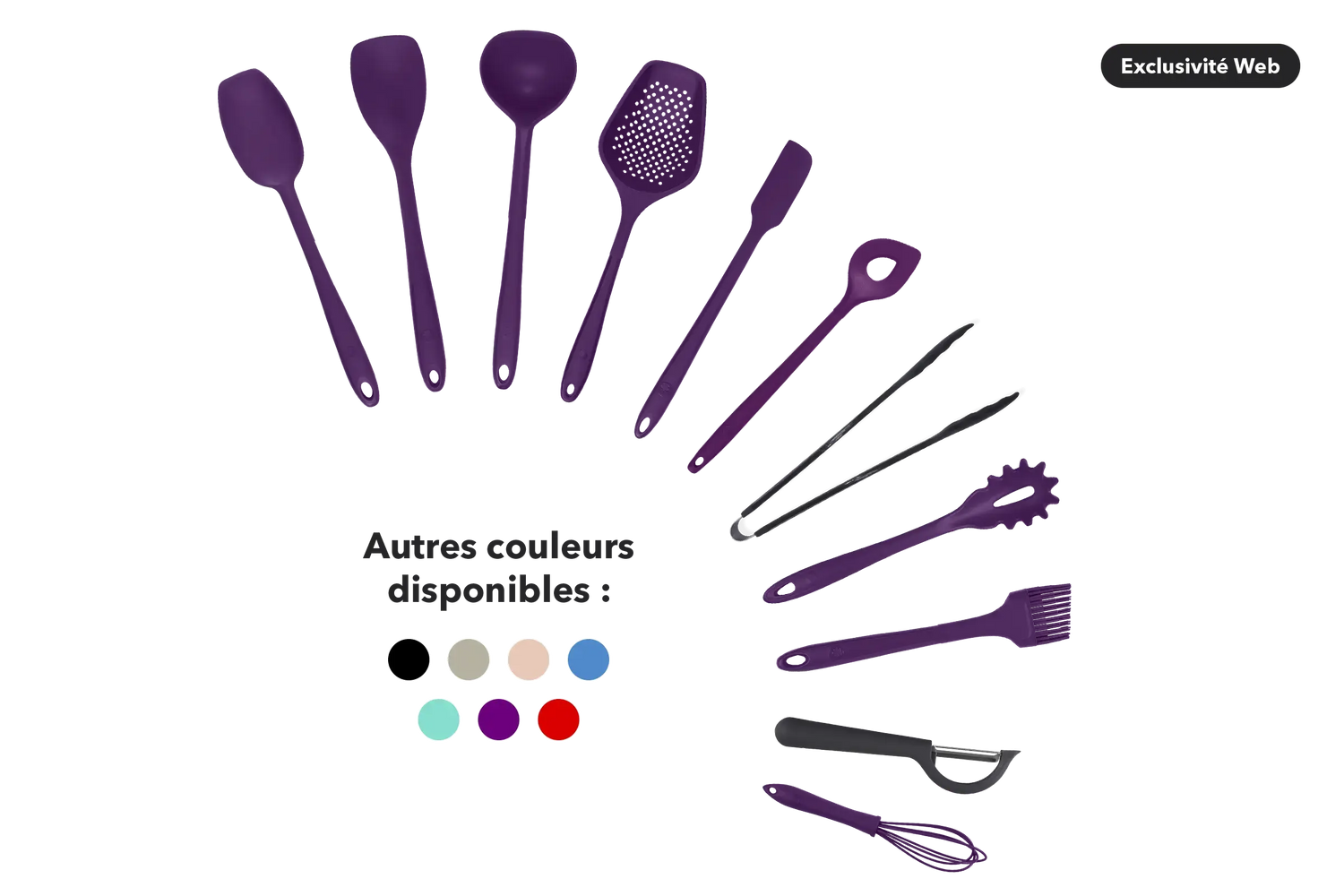 Kit de utensilios de silicona